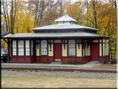 Roberge Painting Company owned and restored historic Forestville (Bristol), Connecticut train station: commercial painting contractor northeast: Painter in CT