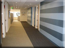 decorative commercial painting contractor, office hallway corridor, wallcovering installer, painter Connecticut