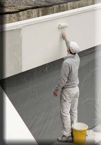 Painter at work: Commercial Painting Contractor, Wallcovering Installer, Epoxy Flooring, Connecticut, New York, New Jersey, Rhode Island, Massachusetts, New England, Northeast, Pennsylvania, Maine, Vermont, New Hampshire, Delaware